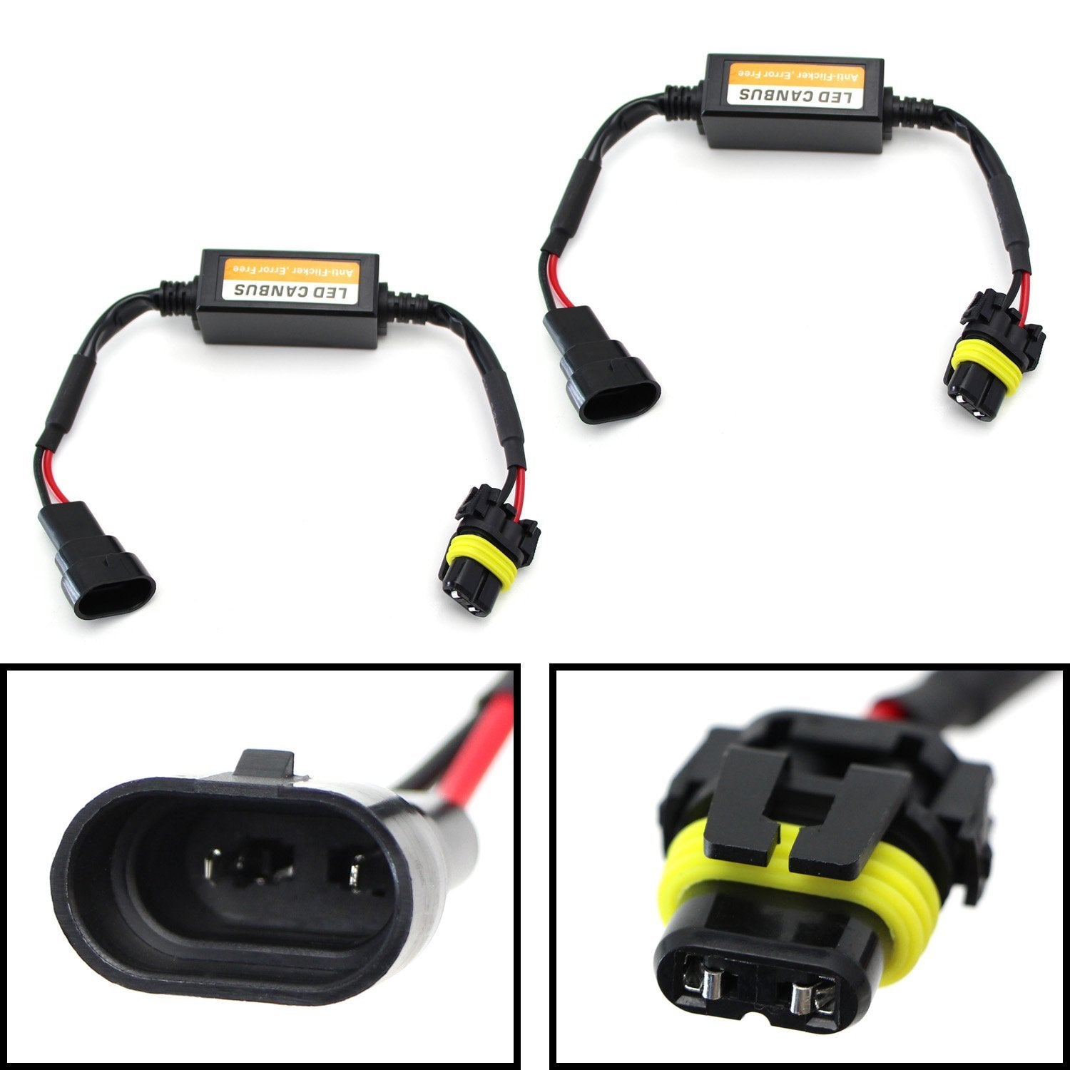 Decodificador 2PIEZAS Led Libre de Errores Antiparpadeo Advertencia Cancelador Resistencia