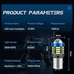 Motocicleta Faros delanteros H4 BA2O bombillas LED con lente de detección 3030 CSP bombillas LED para Moto de haz alto/baio accesorios para Scooter 12-32V