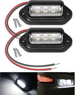 Paquete de 2 Luces LED de Matrícula 12V 6-SMD – Luz Blanca Xenón 6000K