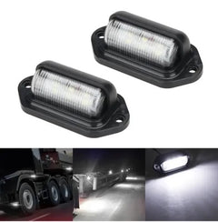 Paquete de 2 Luces LED de Matrícula 12V 6-SMD – Luz Blanca Xenón 6000K