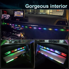 Atmosphere Light Automotive LED Acrylic RGB  Center Console , Hidden Color APP Acrylic Voice Control Music Mood Light