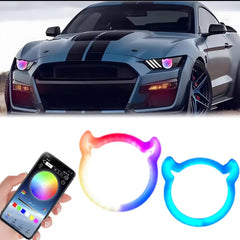 Aplicación BT Persecución Flujo Dinámico RGB Cuerno de Buey Halo Anillo Diablo Ojo de Ángel DRL