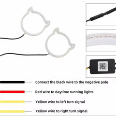 Aplicación BT Persecución Flujo Dinámico RGB Cuerno de Buey Halo Anillo Diablo Ojo de Ángel DRL