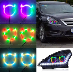 Aplicación BT Persecución Flujo Dinámico RGB Cuerno de Buey Halo Anillo Diablo Ojo de Ángel DRL