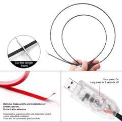 Atmosphere Light Automotive LED Acrylic RGB  Center Console , Hidden Color APP Acrylic Voice Control Music Mood Light