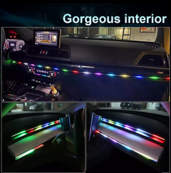 Atmosphere Light Automotive LED Acrylic RGB  Center Console , Hidden Color APP Acrylic Voice Control Music Mood Light