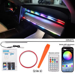 Atmosphere Light Automotive LED Acrylic RGB  Center Console , Hidden Color APP Acrylic Voice Control Music Mood Light