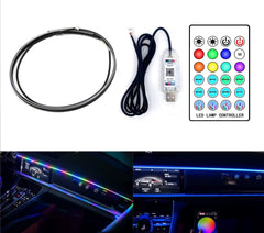 Atmosphere Light Automotive LED Acrylic RGB  Center Console , Hidden Color APP Acrylic Voice Control Music Mood Light