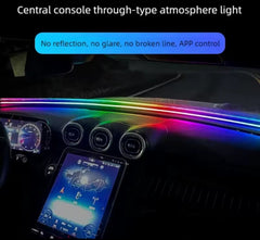 Front Windshield LED Atmospere Light Strip 150cm Car RGB USB APP Control Remote Symphony Ambient Mood Lights 5V Universal