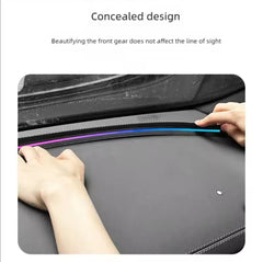 Front Windshield LED Atmospere Light Strip 150cm Car RGB USB APP Control Remote Symphony Ambient Mood Lights 5V Universal