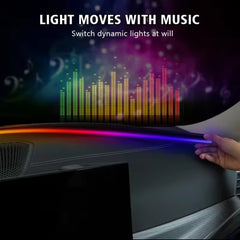Front Windshield LED Atmospere Light Strip 150cm Car RGB USB APP Control Remote Symphony Ambient Mood Lights 5V Universal