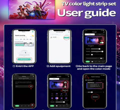 Tira LED RGBIC Inteligente para TV con Sincronización, App y Cambio de Color RGB