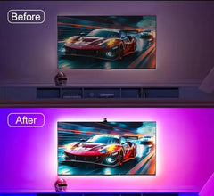 Tira LED RGBIC Inteligente para TV con Sincronización, App y Cambio de Color RGB