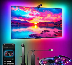 Tira LED RGBIC Inteligente para TV con Sincronización, App y Cambio de Color RGB