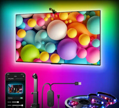 Tira LED RGBIC Inteligente para TV con Sincronización, App y Cambio de Color RGB