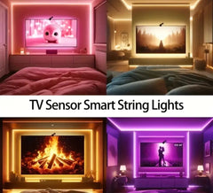 Tira LED RGBIC Inteligente para TV con Sincronización, App y Cambio de Color RGB