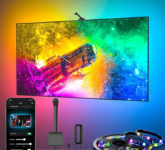 Tira LED RGBIC Inteligente para TV con Sincronización, App y Cambio de Color RGB