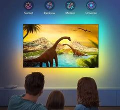 Tira LED RGBIC Inteligente para TV con Sincronización, App y Cambio de Color RGB