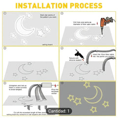 Luces de techo de estrella fibra óptica  para coche y hogar Conjunto kit