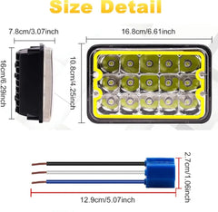 Faros 4x6 delanteros LED 2pcs