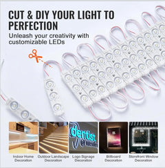 módulos de luz LED, módulos LED para letreros o letras de canal.