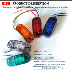 Posicion Lateral Luces LED Para Camiones  Remolques Pack lateral posición advertencia