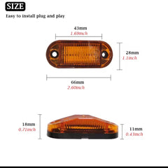 Posicion Lateral Luces LED Para Camiones  Remolques Pack lateral posición advertencia