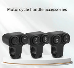 Interruptor doble de manillar para motocicleta, para controlar luces auxiliares o faros LED. 