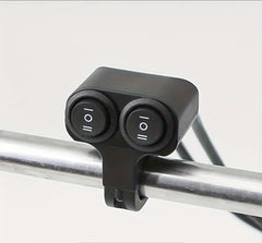 Interruptor doble de manillar para motocicleta, para controlar luces auxiliares o faros LED. 