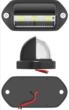 Paquete de 2 Luces LED de Matrícula 12V 6-SMD – Luz Blanca Xenón 6000K
