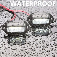 Paquete de 2 Luces LED de Matrícula 12V 6-SMD – Luz Blanca Xenón 6000K