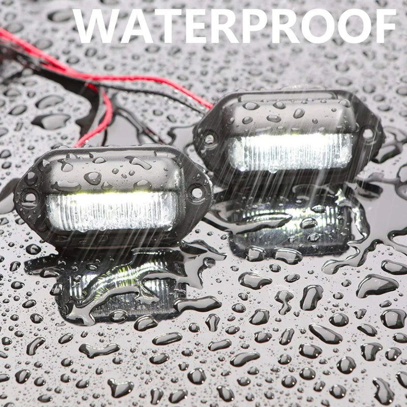 Paquete de 2 Luces LED de Matrícula 12V 6-SMD – Luz Blanca Xenón 6000K