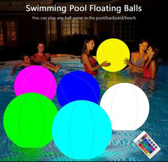 Bolas de piscina iluminadas, bolas de playa LED decoraciones de piscina que brillan en la oscuridad para fiestas de verano al aire libre