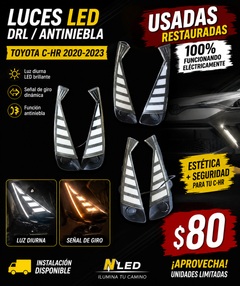 Toyota C-HR 2020-2023 Luces LED DRL
USADOS RESTAURADOS • 100% FUNCIONANDO ELÉCTRICAMENTE