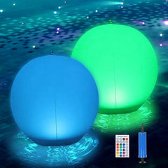Bolas de piscina iluminadas, bolas de playa LED decoraciones de piscina que brillan en la oscuridad para fiestas de verano al aire libre