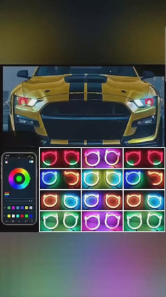 Aplicación BT Persecución Flujo Dinámico RGB Cuerno de Buey Halo Anillo Diablo Ojo de Ángel DRL