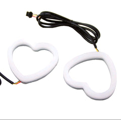 2 PIEZAS RGB Corazón LED Ángel Luces Ojos Anillo Halo Teléfono APLICACIÓN Faro de control DRL