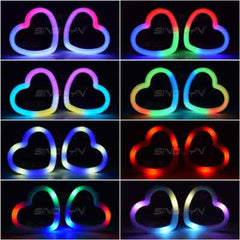 2 PIEZAS RGB Corazón LED Ángel Luces Ojos Anillo Halo Teléfono APLICACIÓN Faro de control DRL